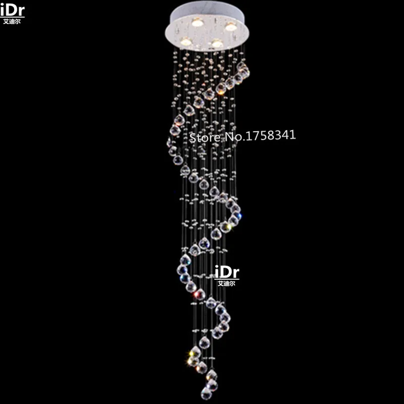Vintage High-grade lightstair lamp k9 crystal spiral stair lamps Chandeliers 100% quality guarantee | Лампы и освещение