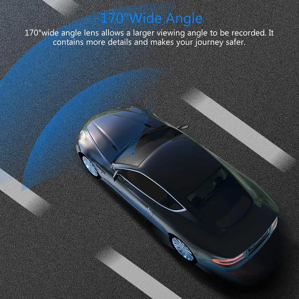 AXZONE D052 Автомобильный видеорегистратор супер HD 1296P gps Dvr с Ambarella A7LA50 ночного видения