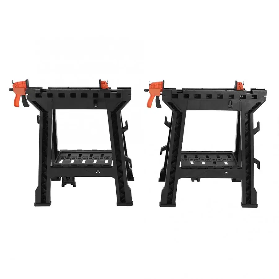 2 шт. сверхмощный складной Sawhorse крепкая пила лошадь Нескользящие зажимные рабочие инструменты PP