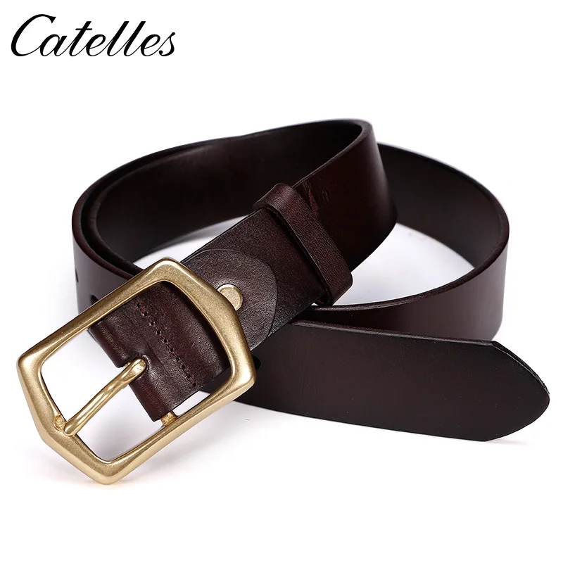 Мужской кожаный ремень с пряжкой из латуни 100% дюйма|brand man leather belt|mens design beltsmen belt |