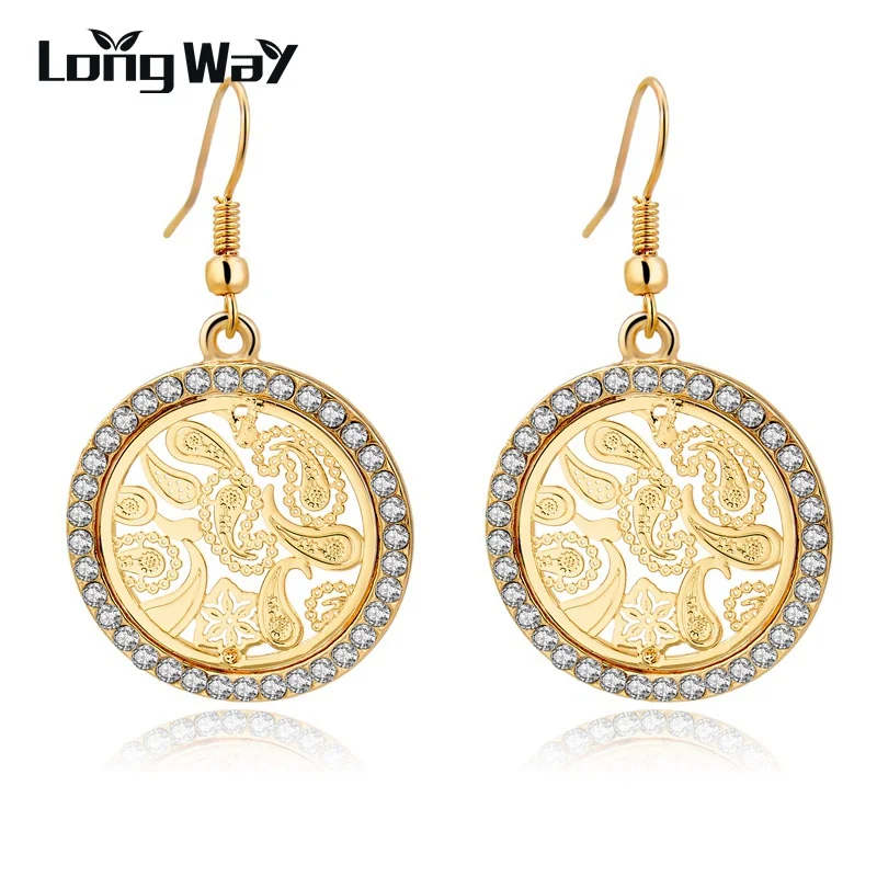 Женские серьги-подвески с австрийским кристаллом | Украшения и аксессуары