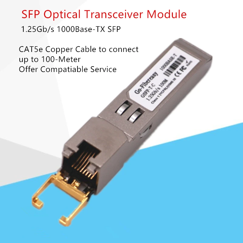 Модуль SFP RJ45 гигабитный 1000сбит/с TX медный коммутационный модуль совместимый с
