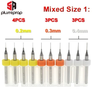 10 шт. Mk7 Mk8 чистильное сверло соплы смешанные 0.2 мм 0.3 мм 0.4 мм 0.5 мм 0.6 мм 0.8 мм 1.0 мм насадки Комплект для Mk7 Mk8 печатающей соплы 3d принтер 3D-принтеры