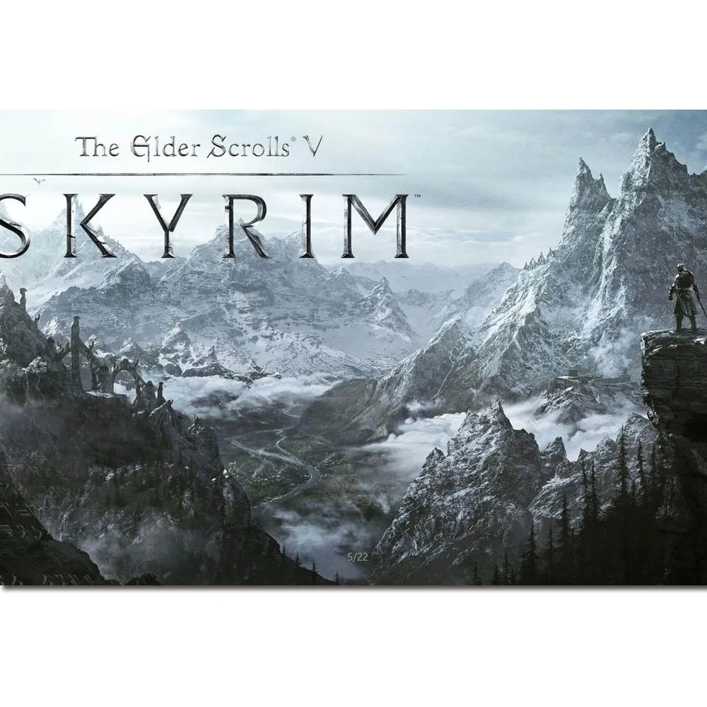 The Elder Scrolls V Skyrim Видео игровой плакат из шелковой ткани принт 20*30 24x36 дюймов