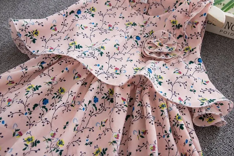 2019 girls summer dress fashion cotton print sleeveless party dresses for kids birthdays clothing beach 1-4T | Детская одежда и