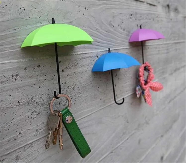 3 шт./лот креативный цветной настенный крючок для зонтика заколка волос крючки
