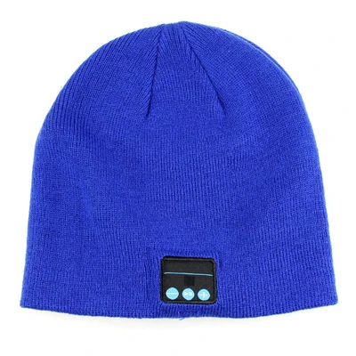 Высокое качество Bluetooth Smart cap наушники гарнитура наушники мягкая теплая шапочка шапка динамик музыка шляпа наушники с микрофоном - Цвет: blue headphone