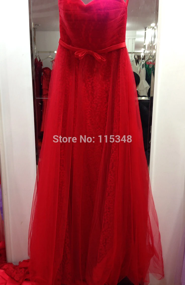 Strapless Elegant Lace Long Dresses to Party Wine Cheap Formal Custom Size Color Prom Dress for Women 2014 New | Свадьбы и торжества