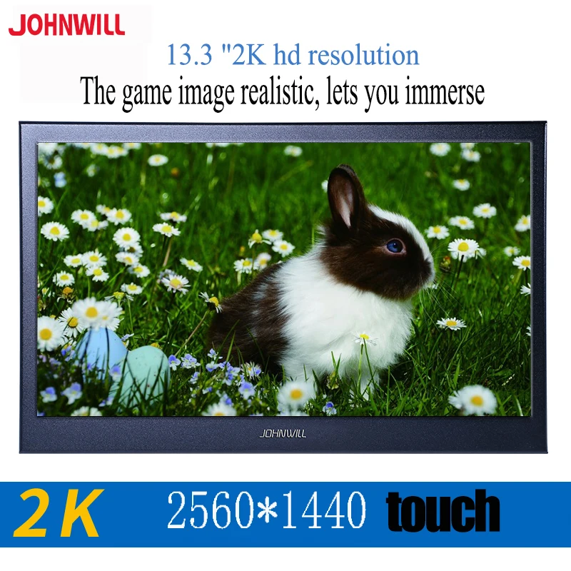 13.3&quot 2K 2560 * 1440 touch display LED portable mini HDMI IPS office game console monitor 16:9 for systemized computers | Компьютеры и