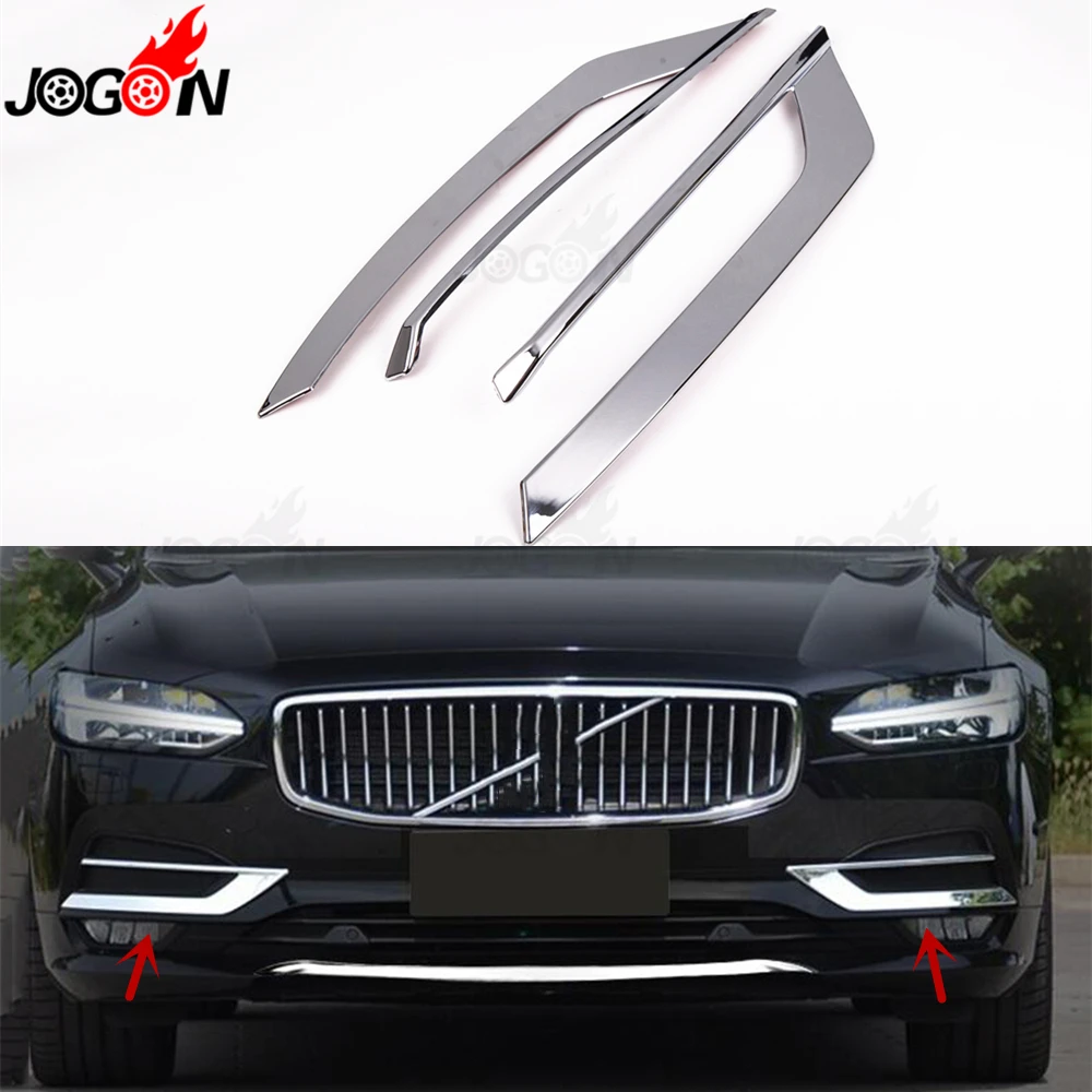 Для Volvo S90- автомобильный ABS хромированный передний противотуманный светильник, лампа для век, Накладка для бровей