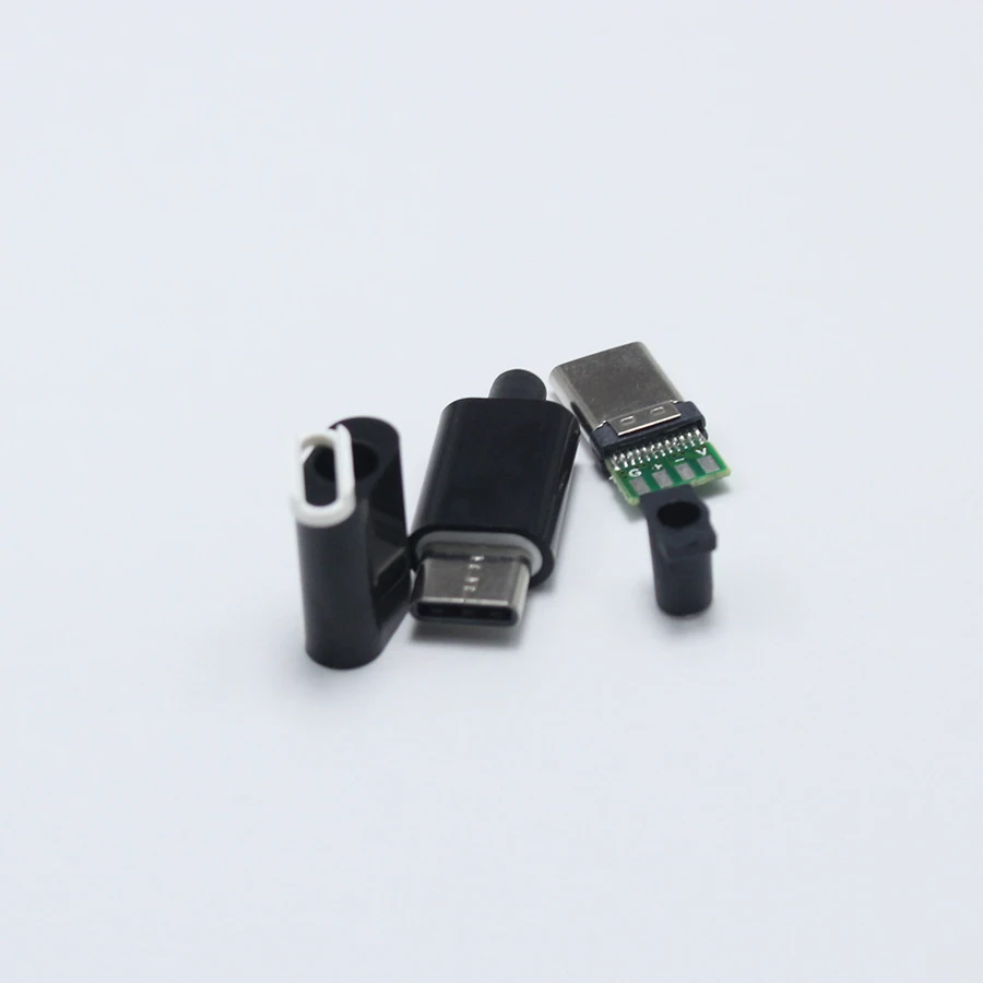 1 шт./лот 4P/5P USB 3 Type C штекер сварочный тип разъем 4 в PCB белый и черный|Соединители| |