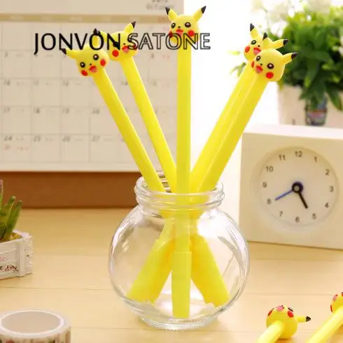 Jonvon Satone 1 шт. Милая крутая нейтральная ручка анимация мультфильм Черная гелевая
