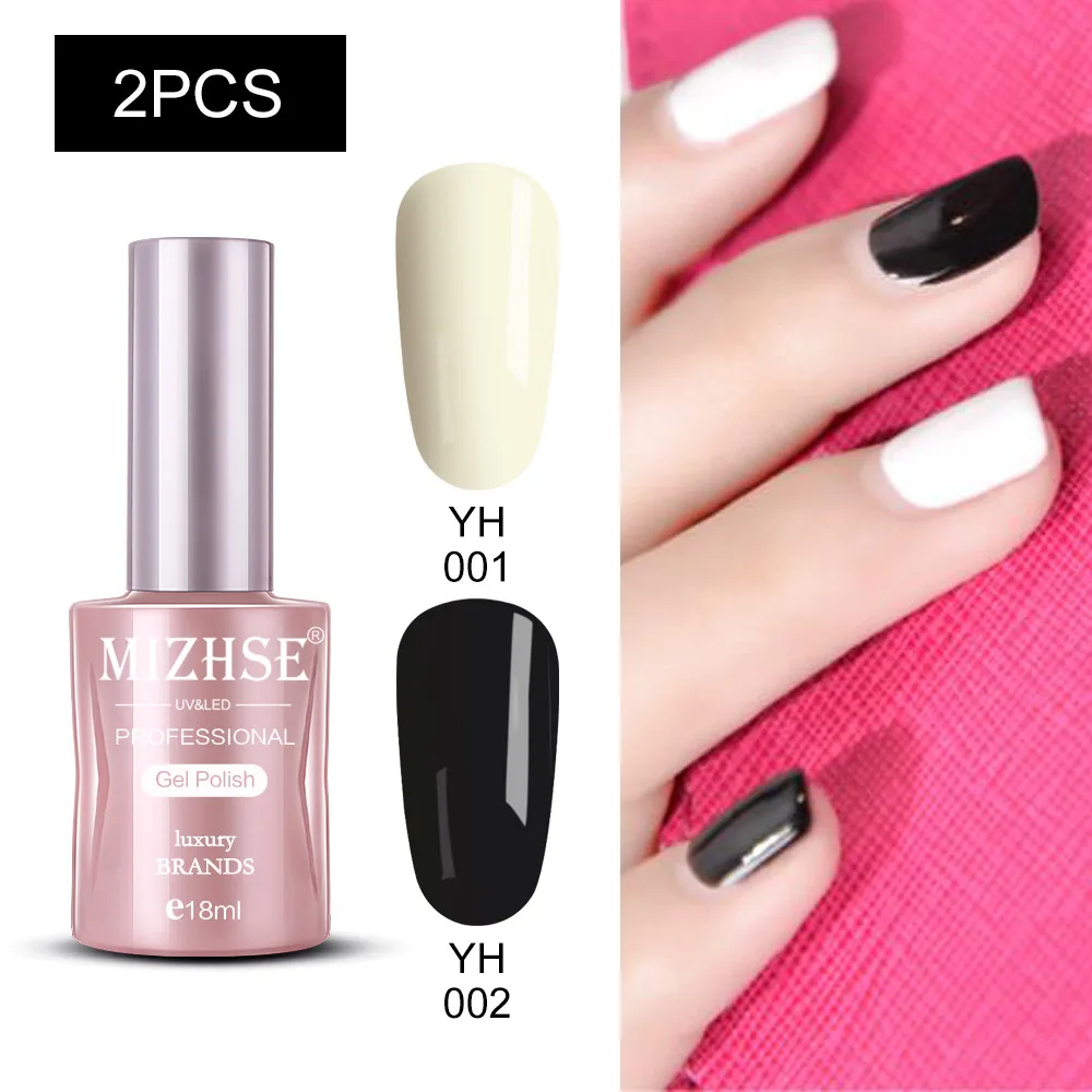 MIZHSE Гель-лак для ногтей UV Vernis Полупостоянный праймер верхнее покрытие 18 мл для маникюра геллак Полупостоянный гибридный дизайн ногтей - Цвет: GELS-10