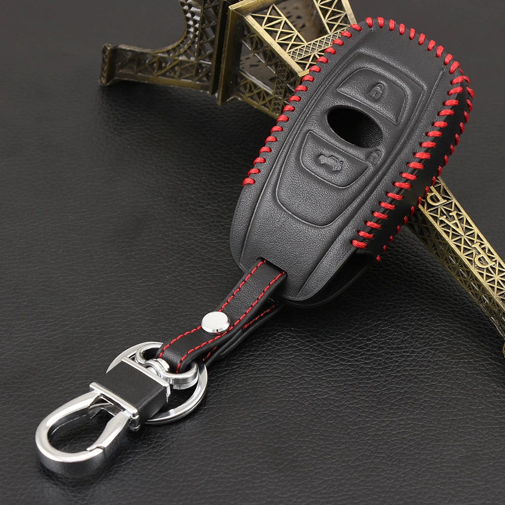 Кожаный чехол для ключей автомобиля Smart Keyless Remote Cover Subaru BRZ Forester Legacy Outback WRX STI Impreza XV