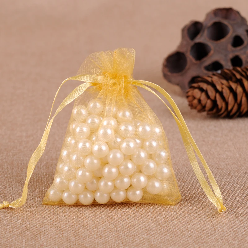 yellow 50 шт. холст Sieraden Упаковка Из Органзы Zakjes7x9 9x12 10x15 11x16 13x18 15x20 17x23 см Bruiloft Sieraden мешок подарка и zakjes 55 - Цвет: yellow