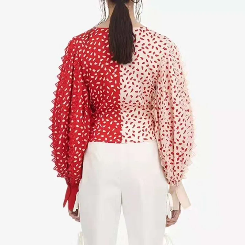 Блузка VGH женская с коротким рукавом-фонариком | Женская одежда