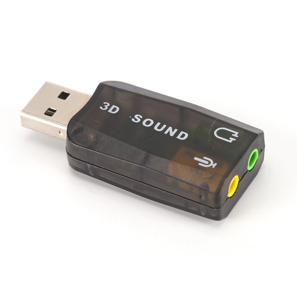 Звуковая карта 3D USB внешняя звуковая 5 1 аудиоадаптер для микрофона динамик аудио