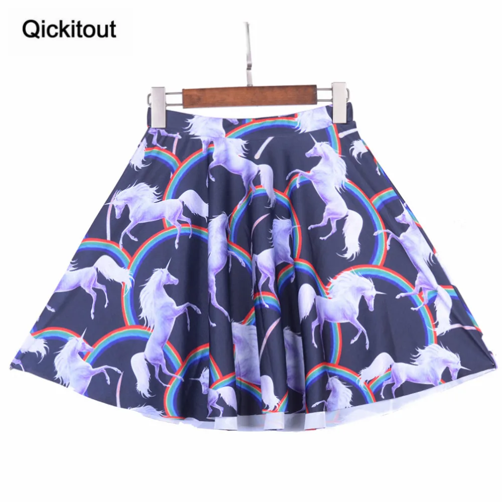 Горячая сексуальная мода горячая панк юбки цифровая печать Черная Радуга умнее