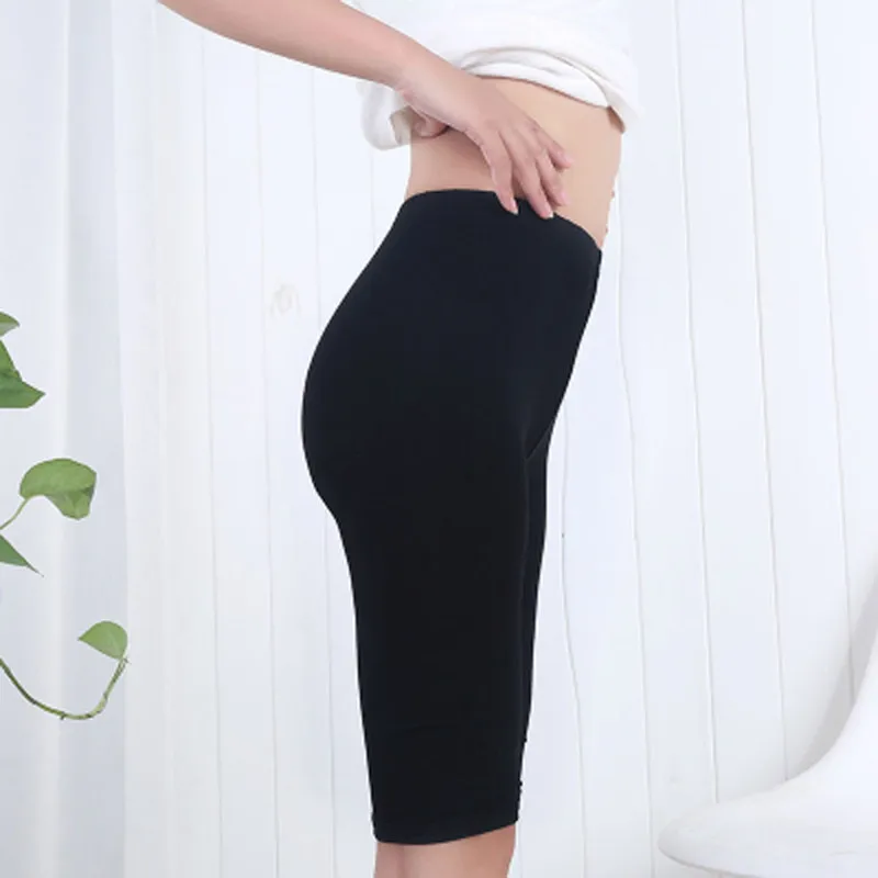 

1 pc Ladies Knee-Length Short Leggings Under Skirts Comfortable Lightweight Underpants for Summer Girls Safety Pant