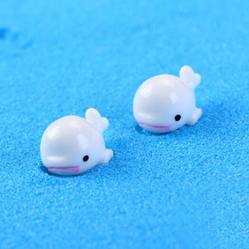 2 шт. фигурка белого дельфина декоративный аквариум мини Сказочный Сад