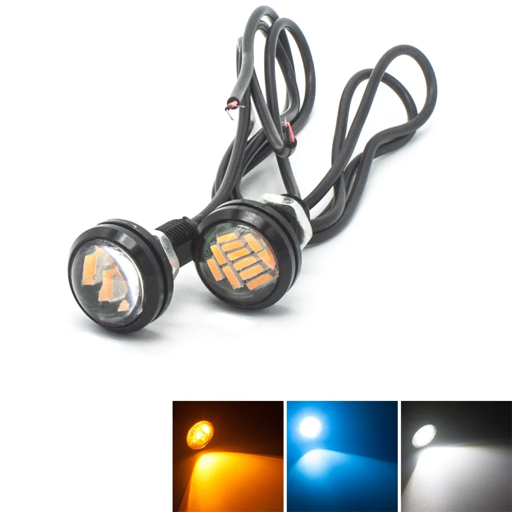 2 шт. Орлиный глаз для 12 Светодиодный 4014 SMD вождения бега Хвост Обратный