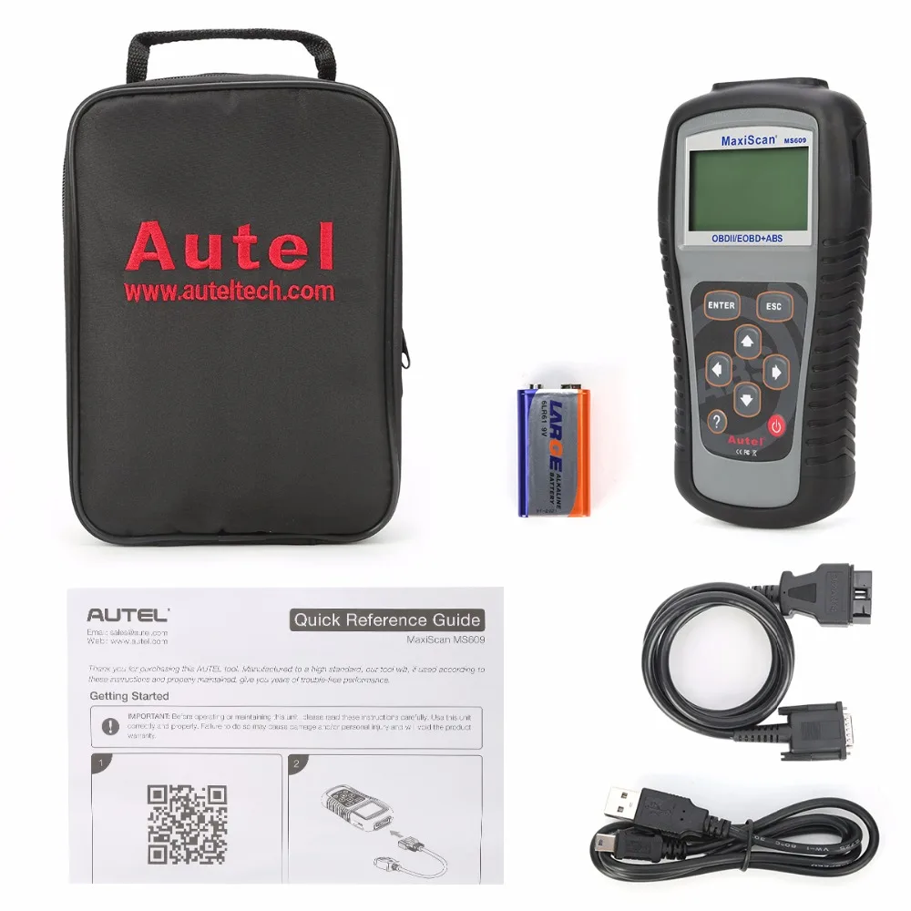 Сканер Autel Maxiscan MS609 OBD2 считыватель кодов с полными функциями АБС пластик