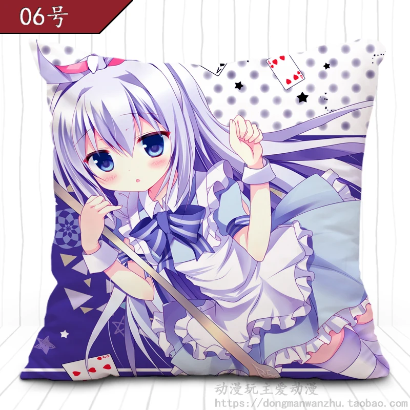 Gochuumon wa Usagi Desuka Pillow Cosplay Pillowcase+Pillow inner Cushion Cover Home Sofa 40x40cm Two Sides Gift | Тематическая