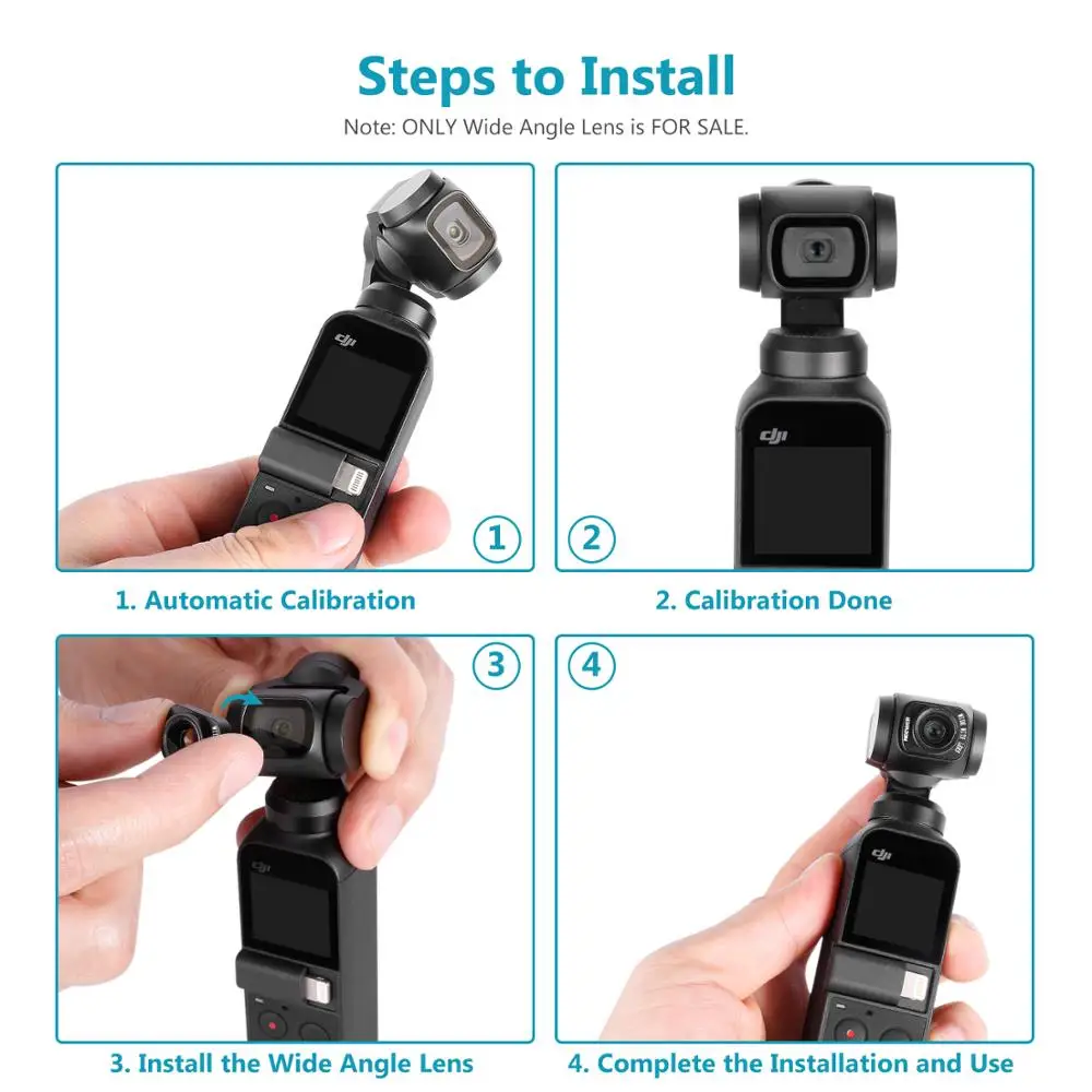 Neewer Широкий формат объектив для камеры DJI Osmo Карманный карданный 3 осевой