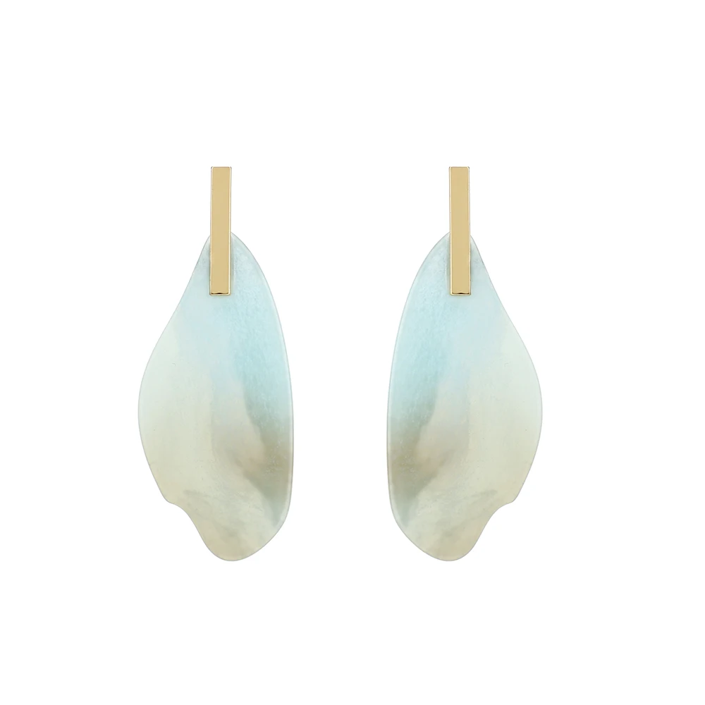 Irregular design Acrylic Drop Earring For Women Fashion Multicolor Statement Marble Effect Earring Acetate Jewelry