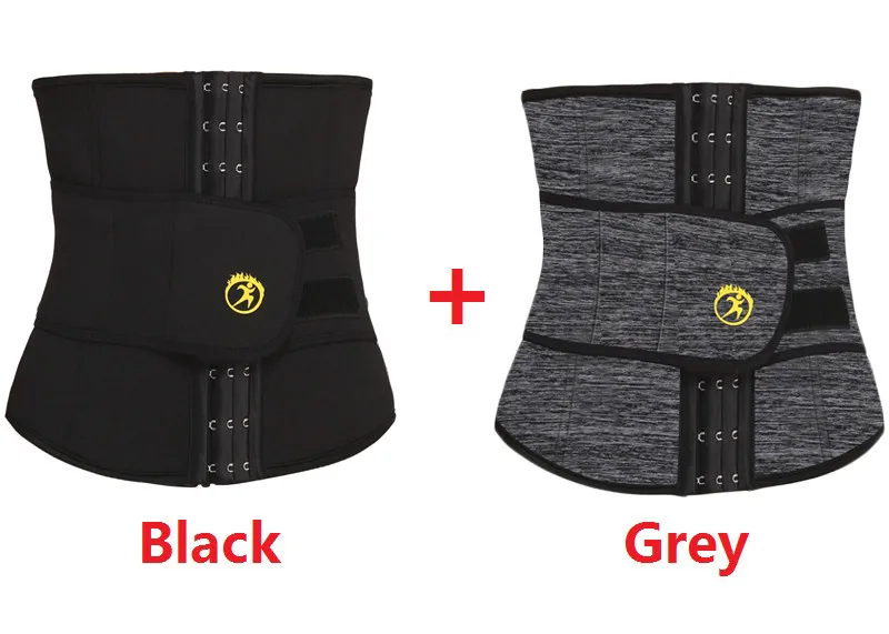 black grey NINGMI мужской моделирующий пояс для похудения, мужской тренажер для коррекции талии, неопреновый корсет, Корректирующее белье для живота - Цвет: black grey