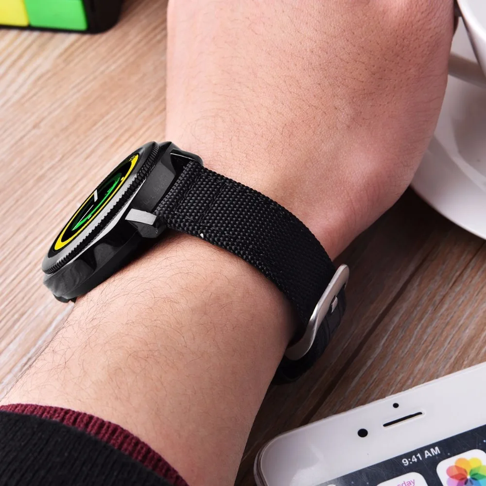 Шестерни Sport Band V-Моро 20 мм нейлон+ кожа для Samsung Шестерни Спорт/Шестерни S2 классический Бретели для нижнего белья Замена Шестерни спортивные ремешки