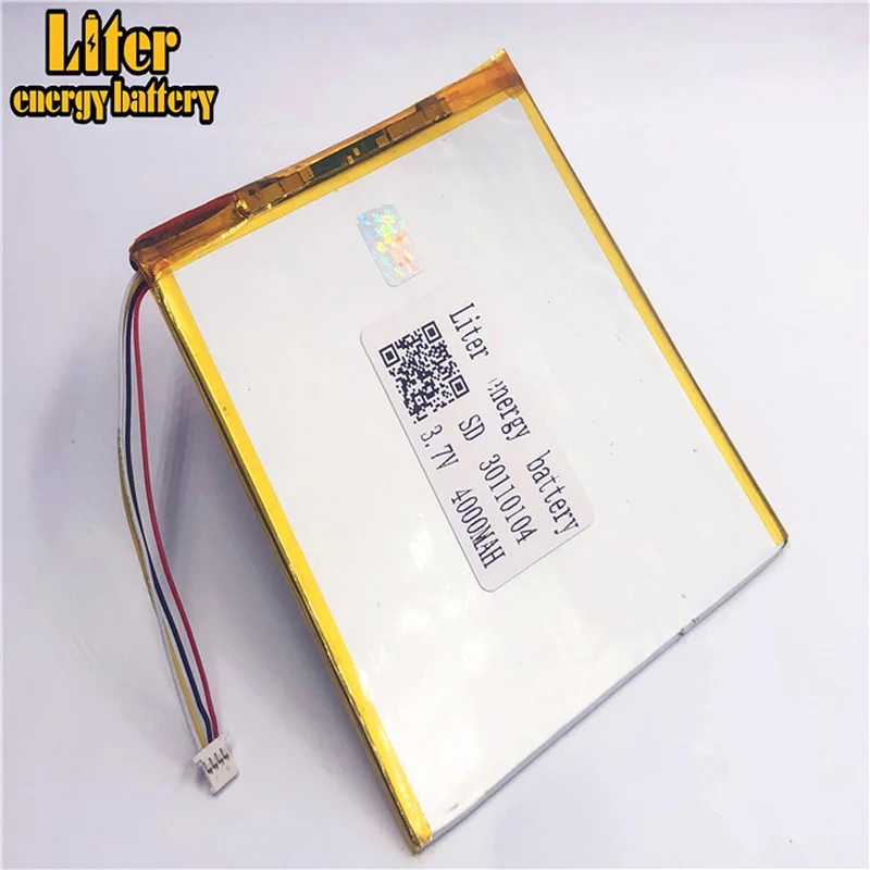 

Вилка 1,0-4 P 30110104 30110105 оптовая цена 3,7 v 4000mah lipo батарея в аккумуляторных батареях с полной емкостью планшетного ПК
