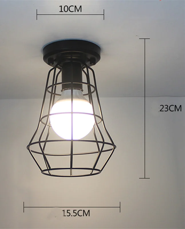 Винтажные потолочные светильники Lustre Luminaria светодиодный потолочный светильник Лофт железная клетка светильники Abajur Домашнее освещение Plafonnier для гостиной - Цвет корпуса: 19