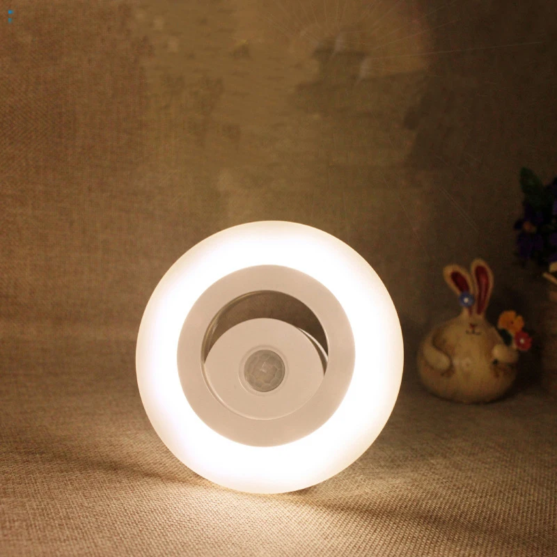 

Светодиодный ночник с датчиком движения, настенный светильник с автоматическим включением/выключением, питание от батарейки, светильник щ...