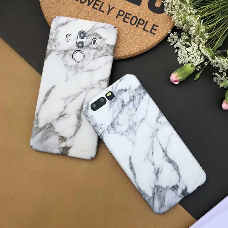Rheinruby Retro Rose Flower Marble Case For Huawei Mate 20 Pro X P10 P20 10 Honor V10 Hard PC Cover |