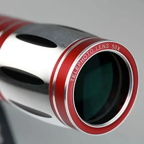 Высококачественный телефон из алюминия 50x Zoom объектив камеры + задняя крышка