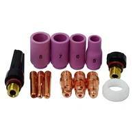 tig nozzles short collets body 17cb20 18cg20 10n24s 13n10 kit fit wp 17 18 26 tig welding torch consumables accessories 13pcs