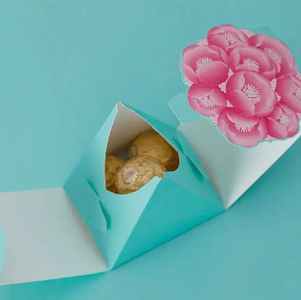 50 шт./лот коробка для конфет с цветами свадебных торжеств и подарков | Дом сад