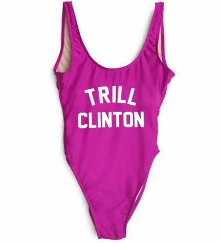 

US SIZE TRILL CLINTON One Piece Bodysuit Swimwear Summer Sexy Backless Girl Swimsuit Beachwear Monokinis Customn Bathing suits