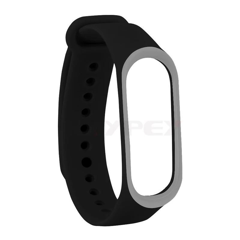 Black Gray Мягкий браслет для Xiaomi mi band 4 3 ремешок силиконовый ремешок для mi band 3 Correa умные аксессуары mi band 3 4 ремешок браслет - Цвет: Black Gray