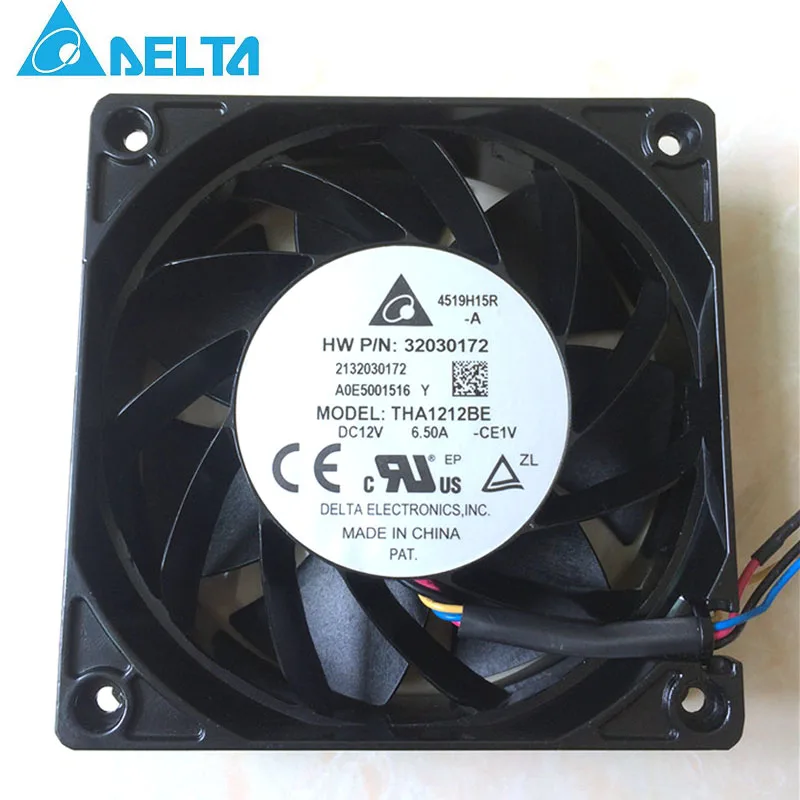Для Bitcoin GPU miner самый мощный вентилятор охлаждения для delta THA1212BE 12V 6.50A PWM 4