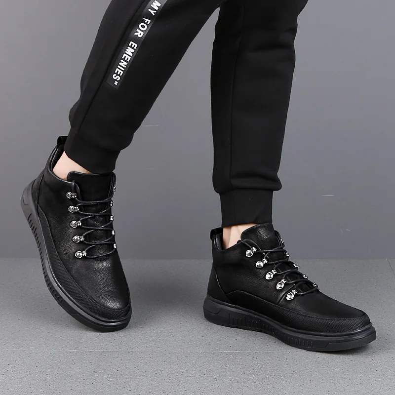 Vosonca Men Shoes Genuine Leather Casual High-Top Boots High Quality | Обувь