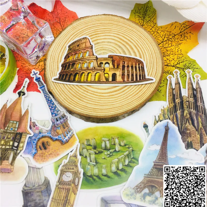 Наклейки с красивыми зданиями для стайлинга автомобилей велосипедов мотоциклов