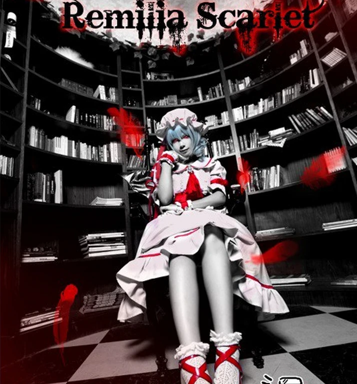 Костюм для косплея Алая Ремилия из проекта Touhou + полный комплект с крыльями|cosplay