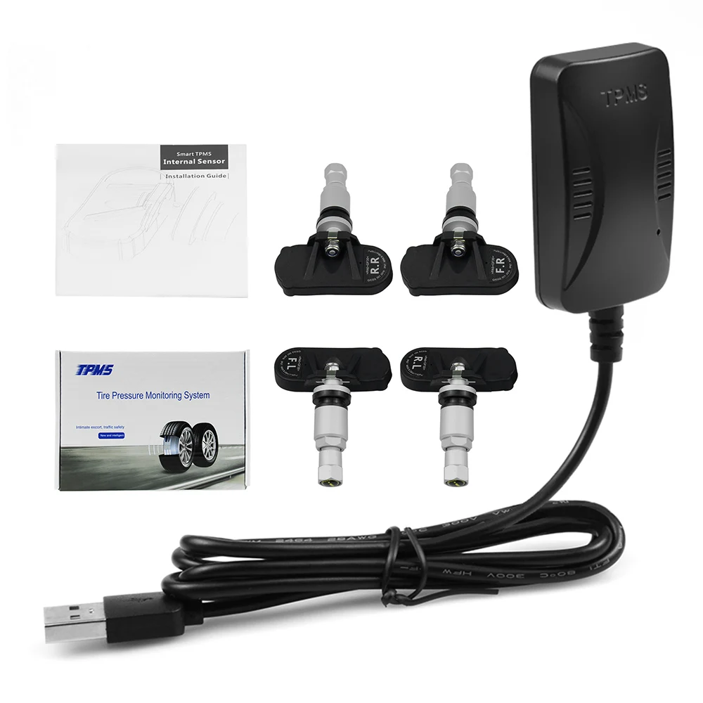 Internal Sensors Новейшая Солнечная энергия автомобиля TPMS в режиме реального времени цифровой дисплей сигнализация с шинами давление и система контроля температуры для автоматической безопасности - Тип: Internal Sensors