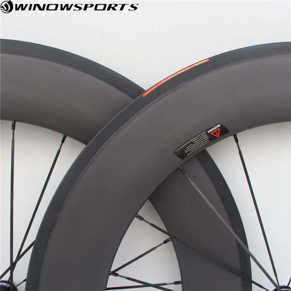 Углеродные дорожные колеса 88 мм Глубокий 23 ширина клинчер с Novatec 271/Powerway R13/R36