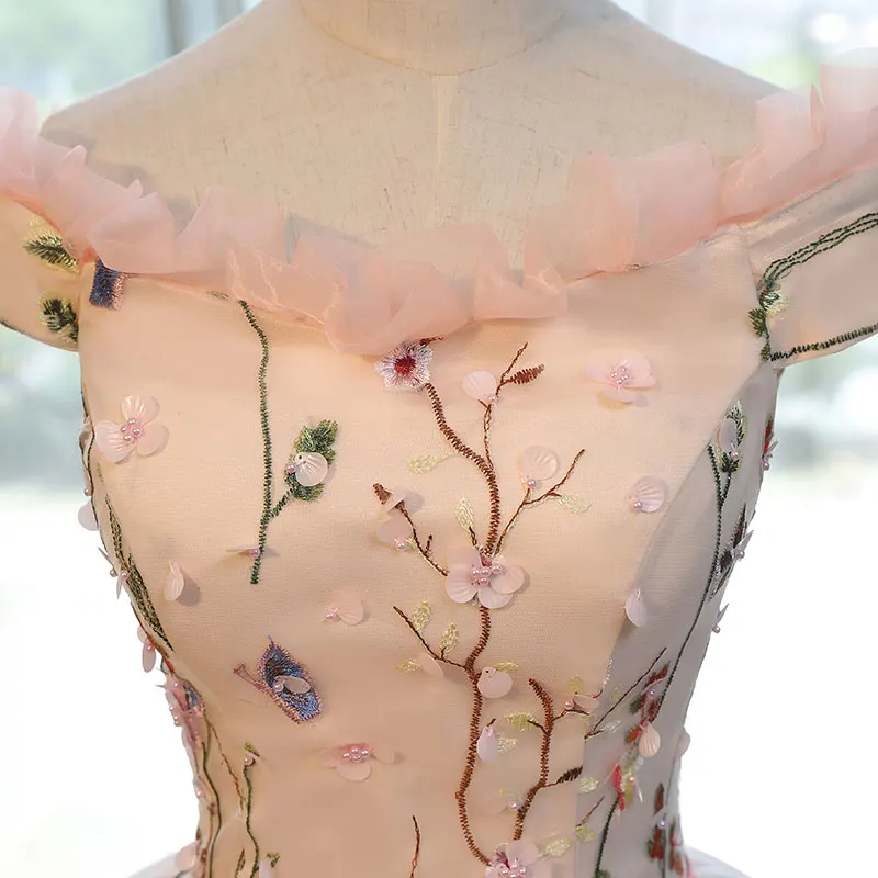 Романтические Розовые платья Quinceanera бальное платье с фатиновой юбкой милое 16 кружевное платье принцессы с цветочным рисунком, платье на выпускной, светится в течение 15 лет Vestido De 15 Anos; сезон лето