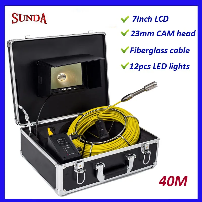 Змеиная промышленная камера эндоскоп 40 метров кабель труба Инспекционная waerproof