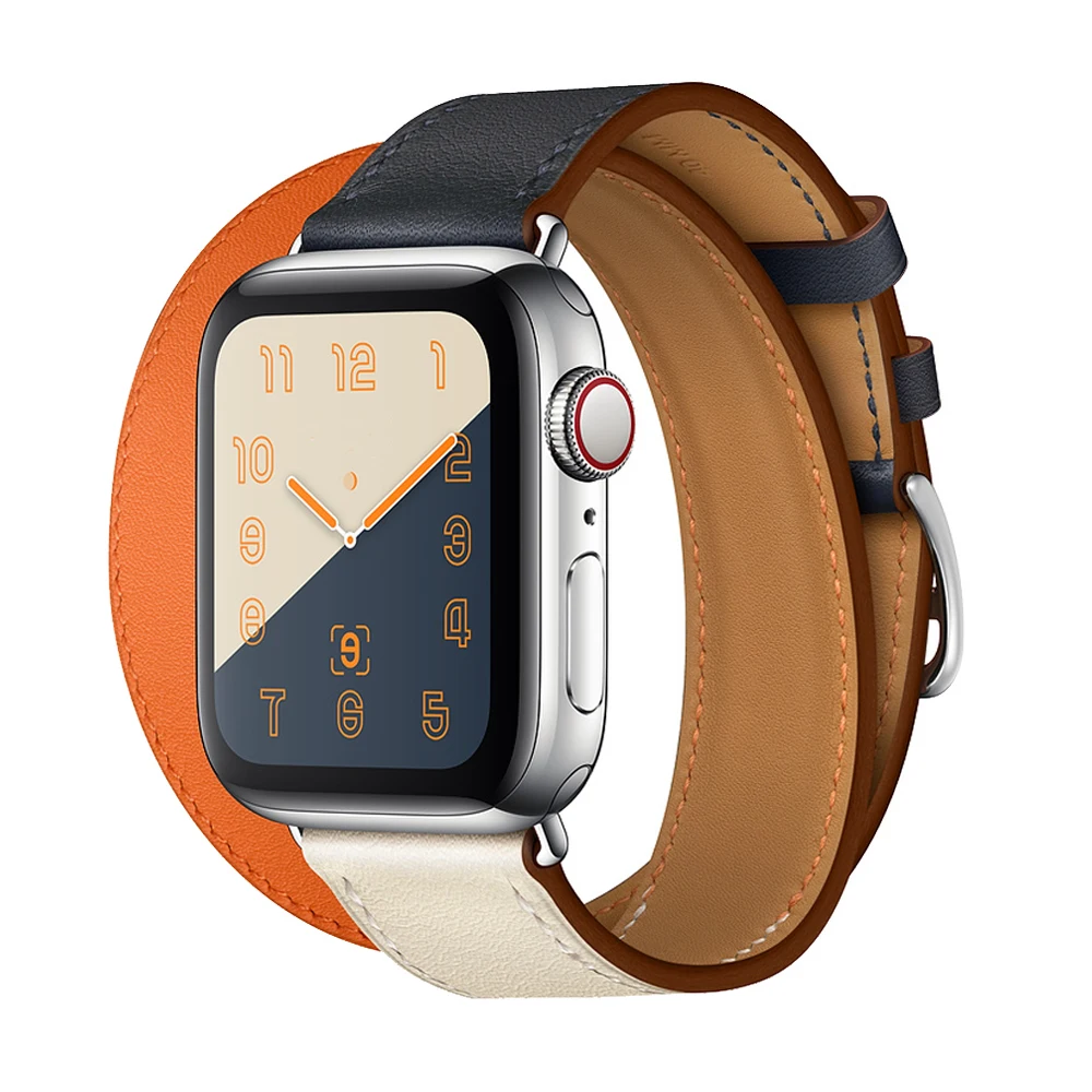 Кожаный ремешок EIMO для apple watch band 4 3 iwatch band 42 мм 38 мм 44 мм 40 мм из натуральной кожи один тур Браслет ремень ремешок для часов