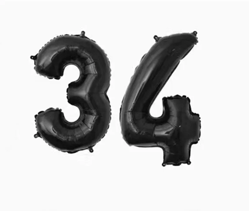 Большие черные цифры шары 30 дюймов|number balloon|number digitalnumber |